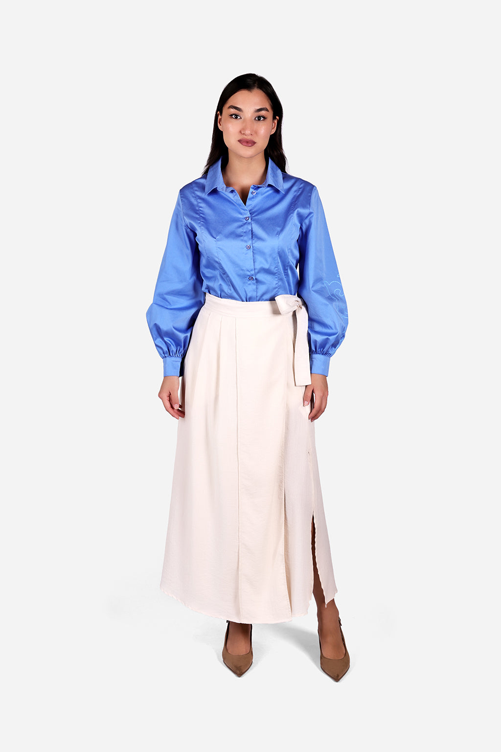 GN-AW Blouse Poplin Blue
