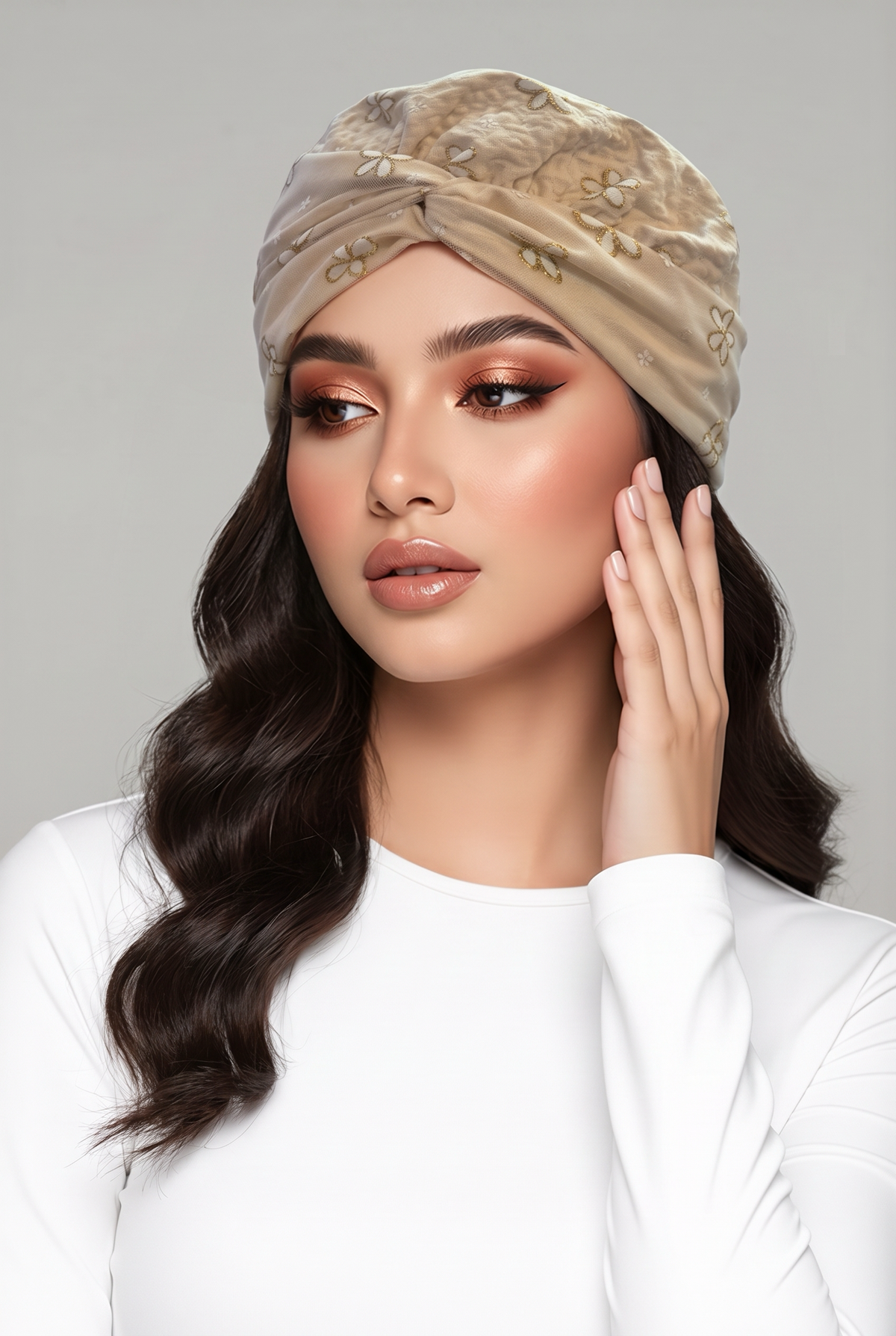 Mash Quilted Turban - Beige