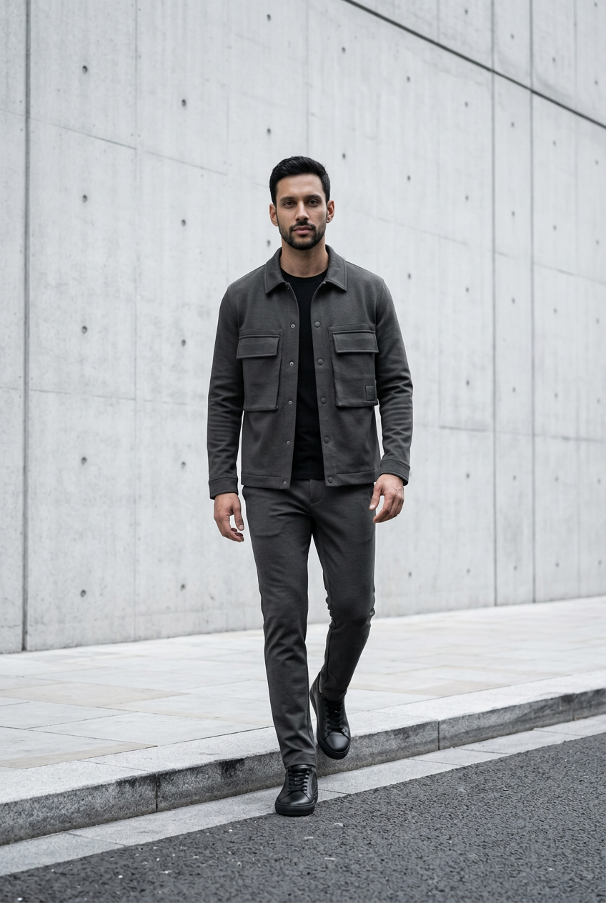 Interlock Overshirt - Black