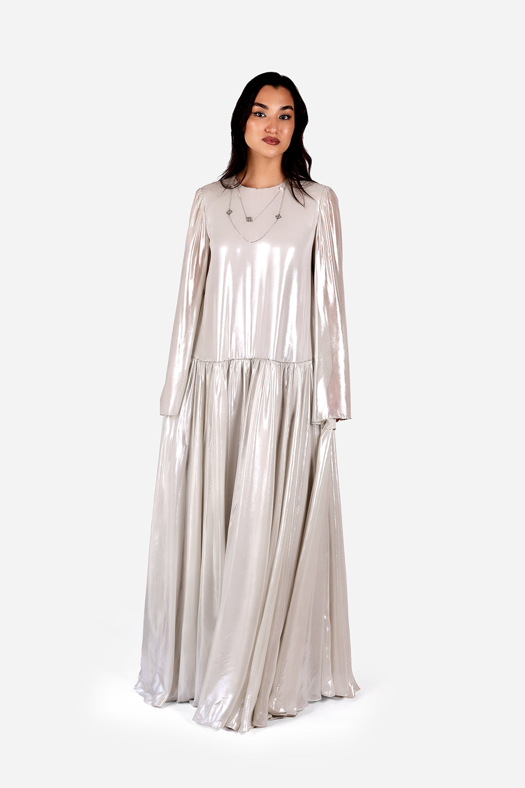 Nurshah - Chiffon dress, gray