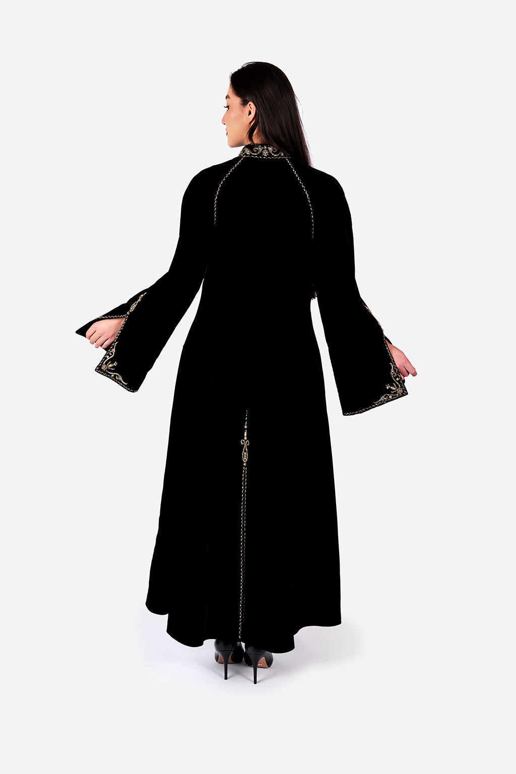 Nurshah - Fitted black chapan "Aylin"