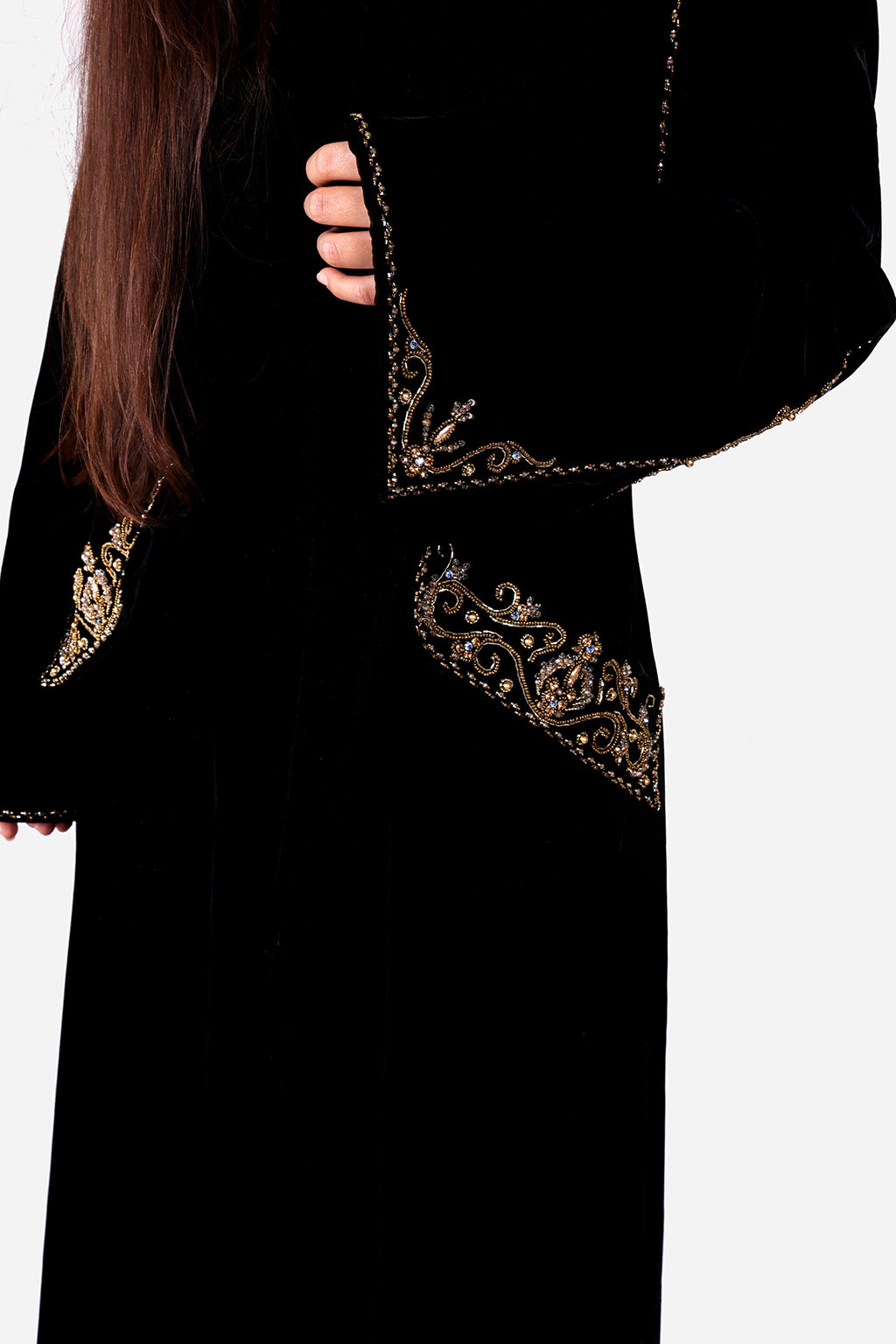 Nurshah - Fitted black chapan "Aylin"