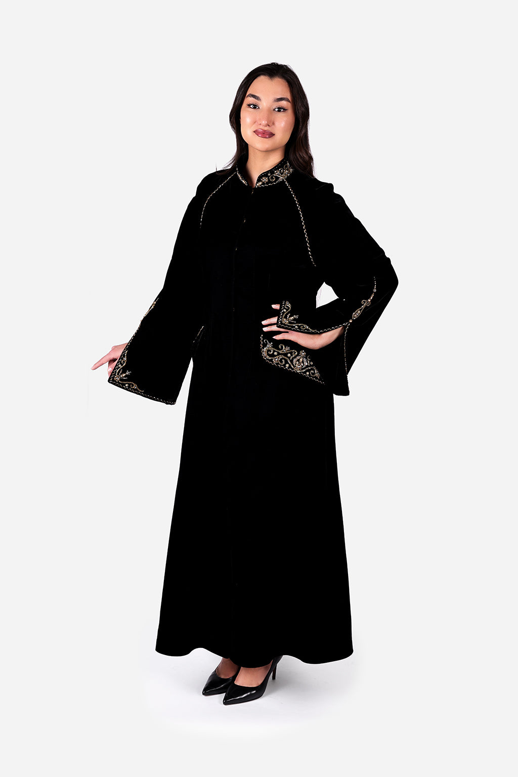 Nurshah - Fitted black chapan "Aylin"