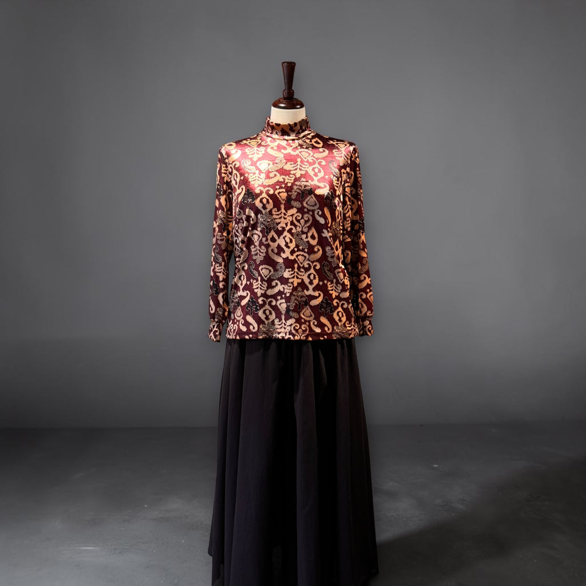 Stretch Blouse - Golden Wine