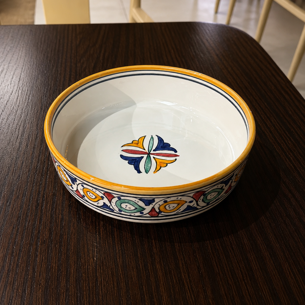Big Ceramic Bowl with Decorative Pattern