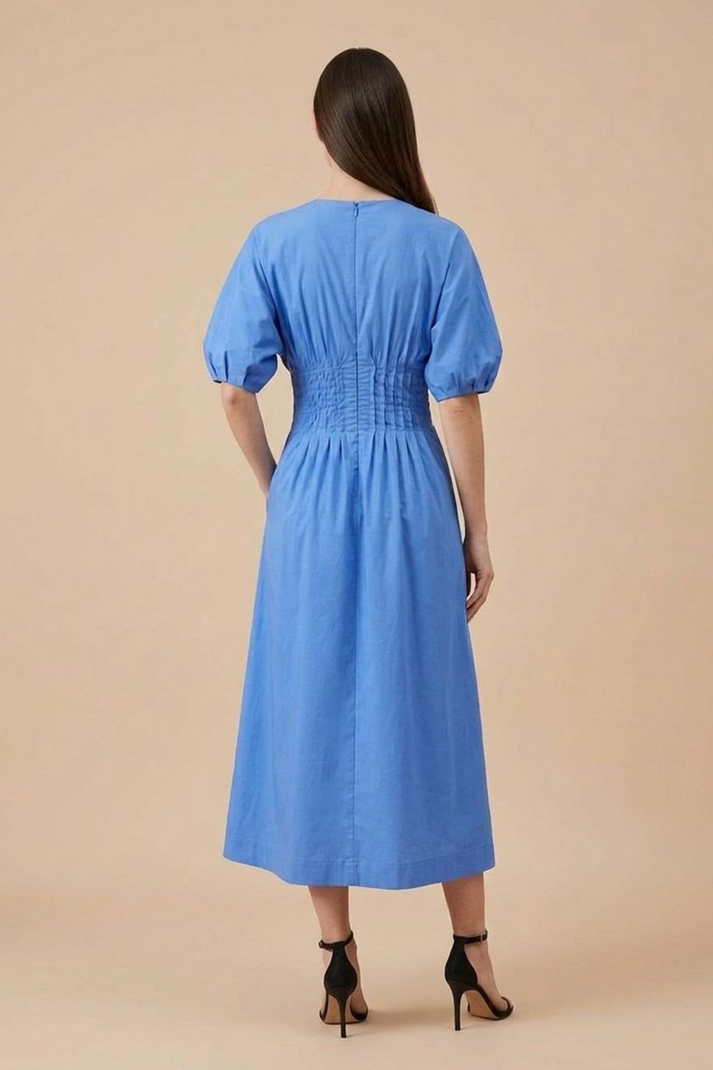 Poplin Dress - Blue
