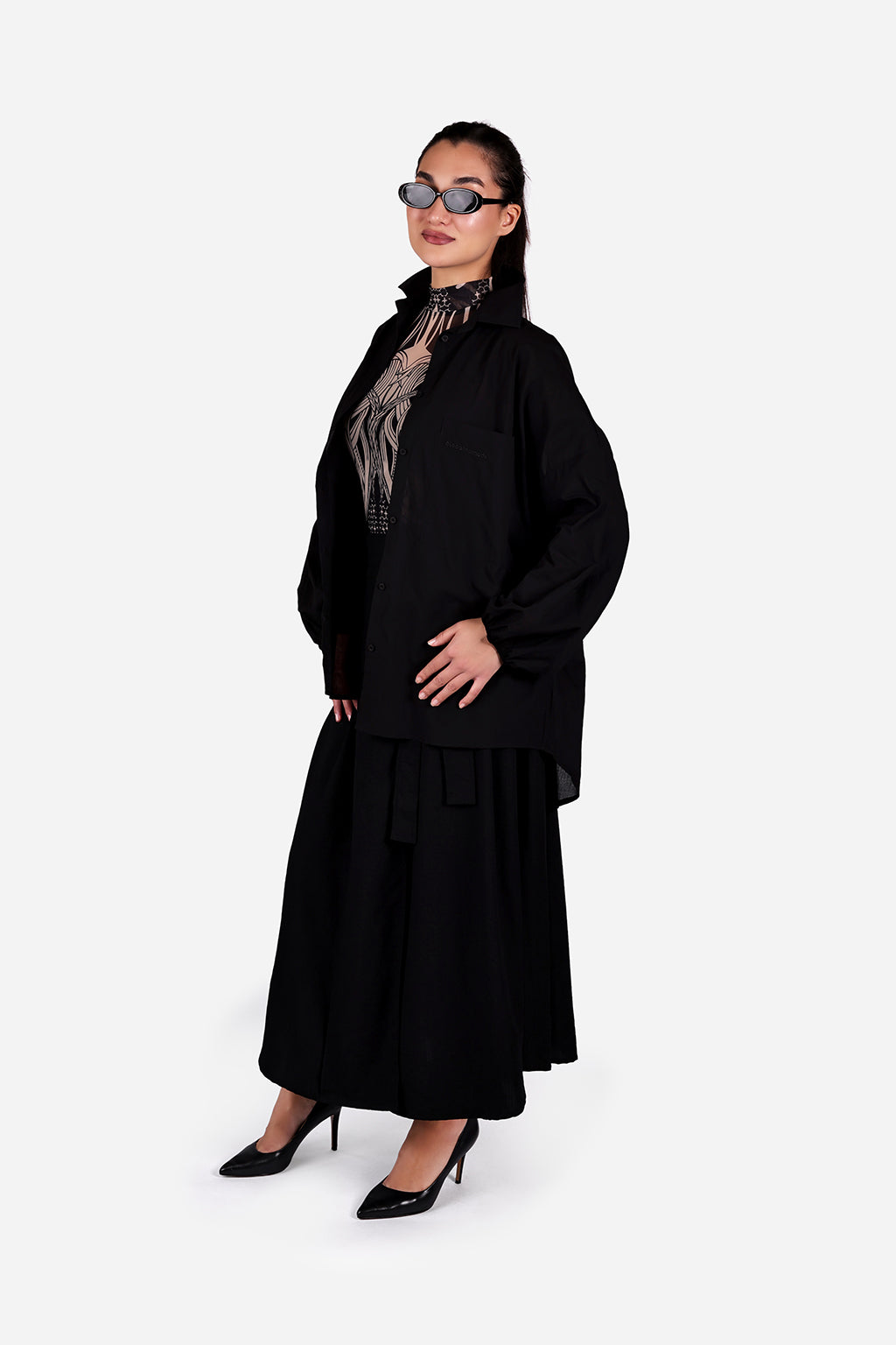 GN-AW Black Blouse Voil Black