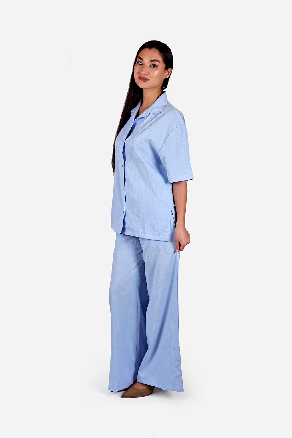 GN-AW Blouse Linen Light Blue
