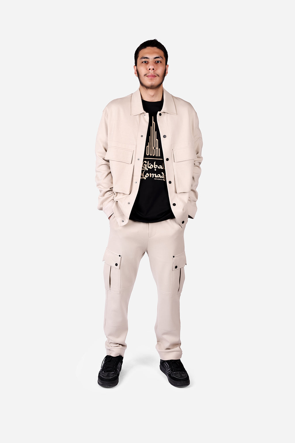 GN-AW Interlock Overshirt Stone