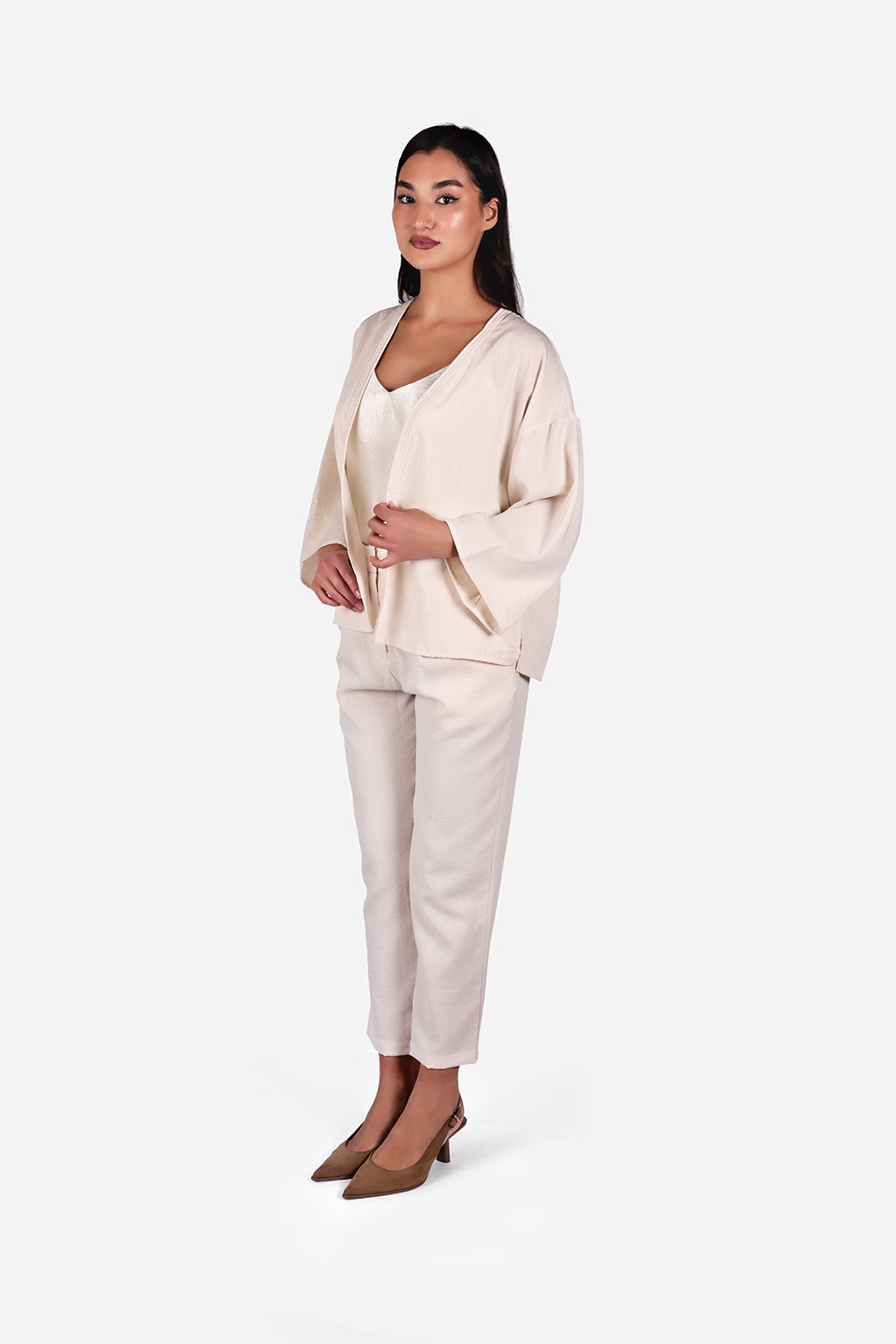 GN-AW Trousers Linen-Embroidery Ivory