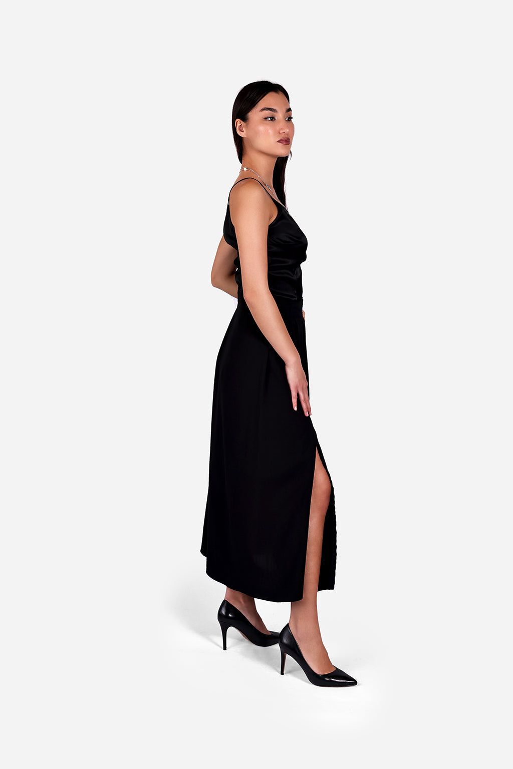 GN-AW Skirt Linen Black