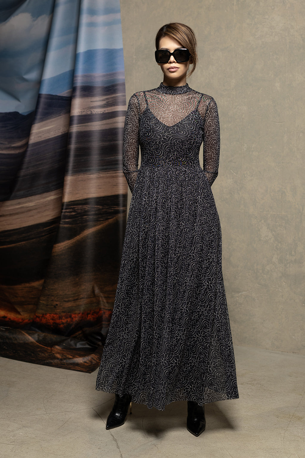 GN-AW Dress Mash Black L