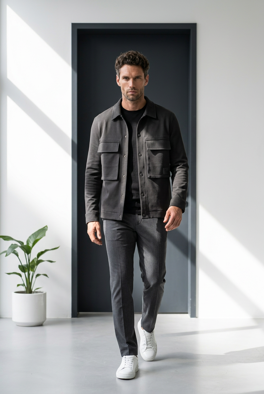 Interlock Overshirt - Black