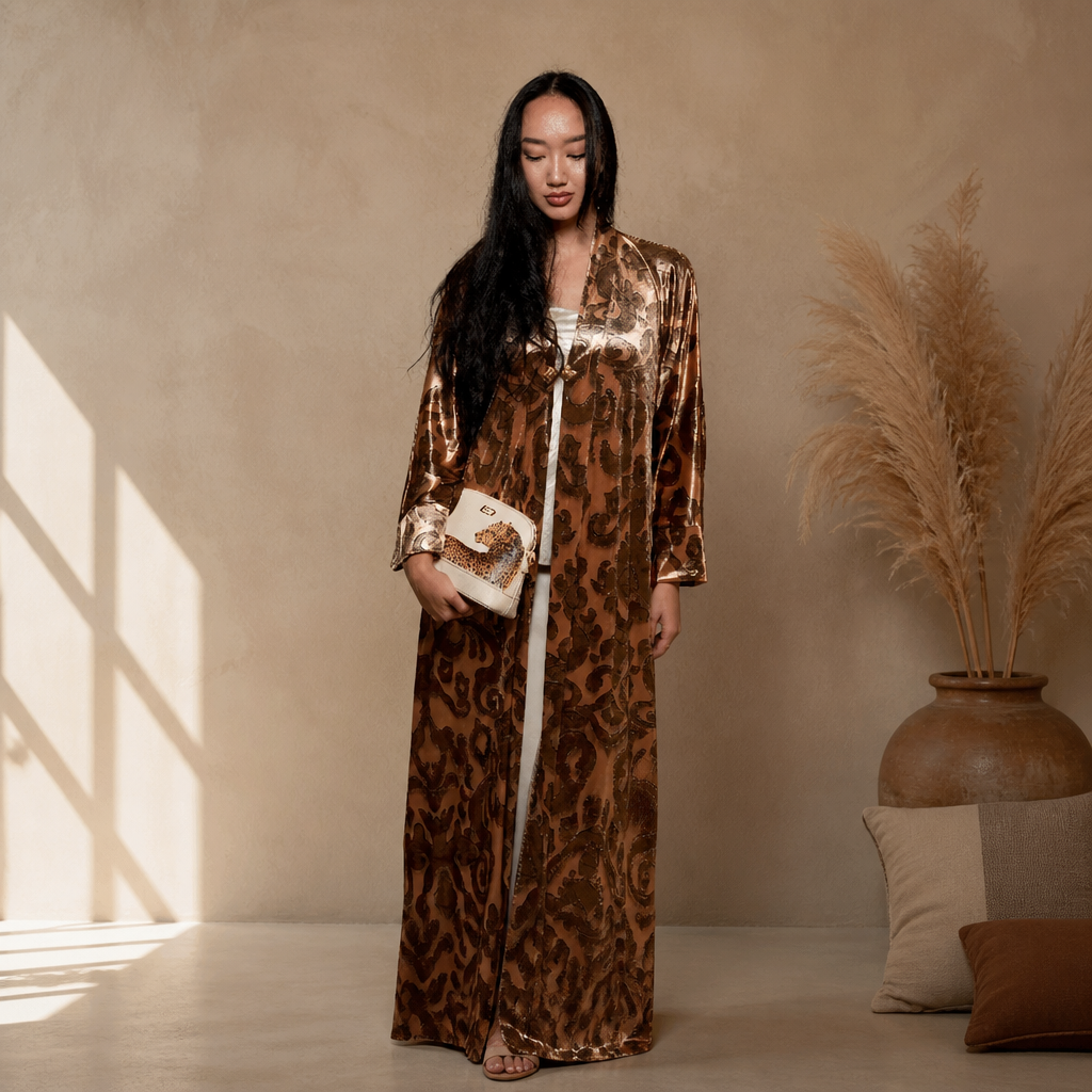 Velours Abaya - Bordeaux