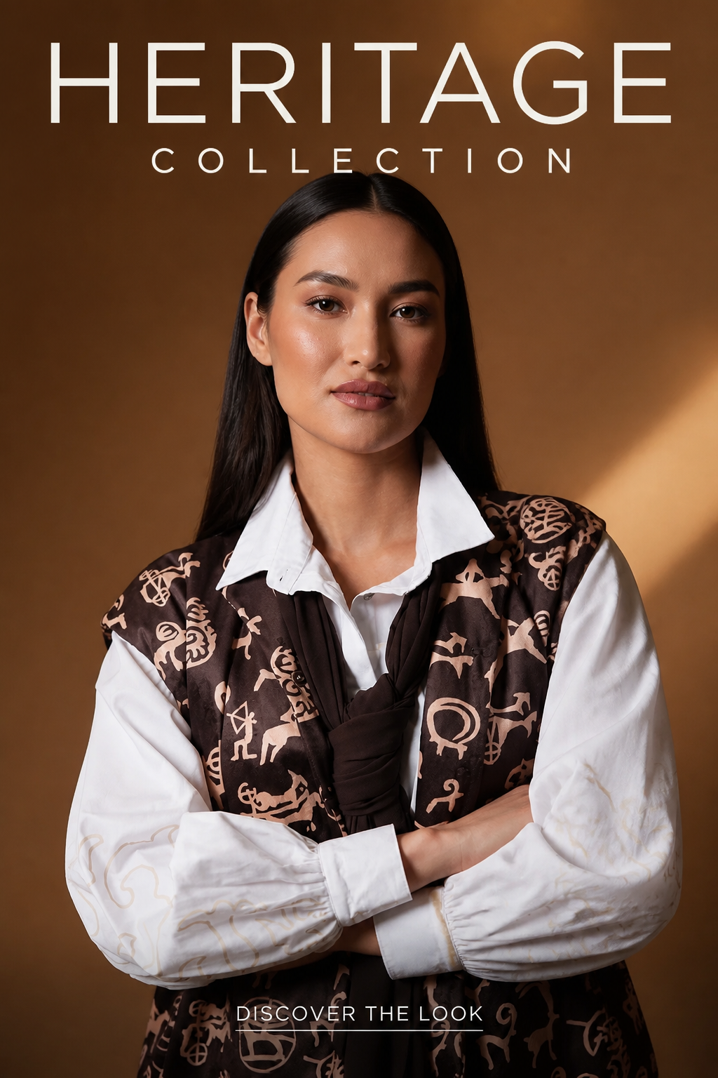 Sleeveless Vest - Brown
