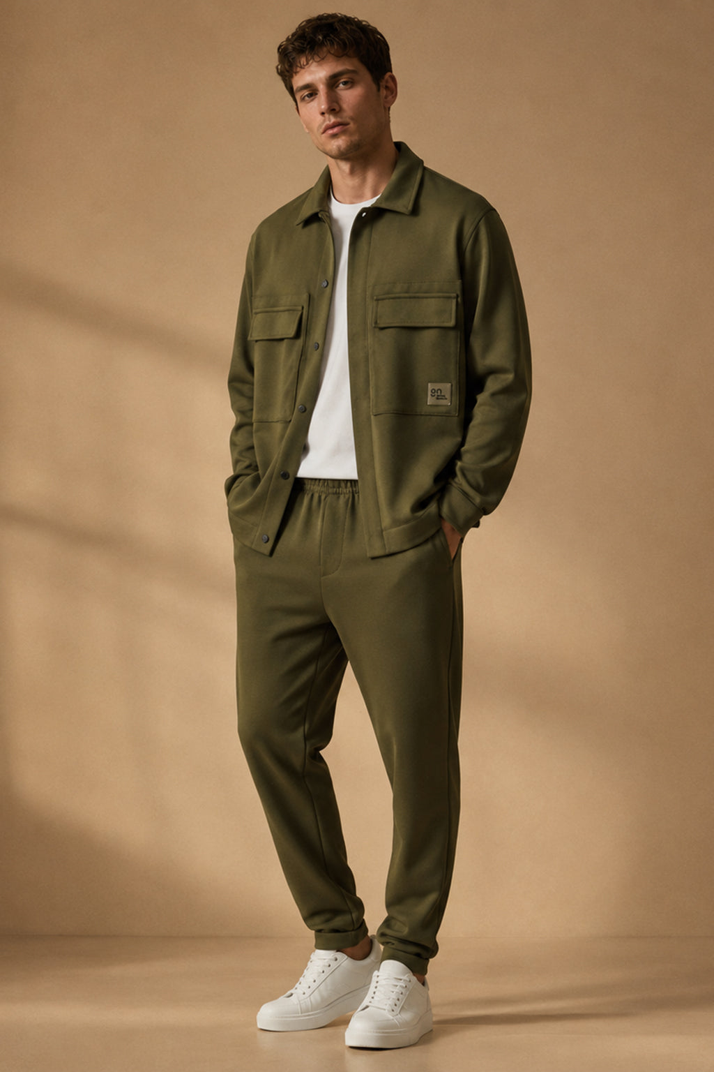 Interlock Overshirt - Khaki