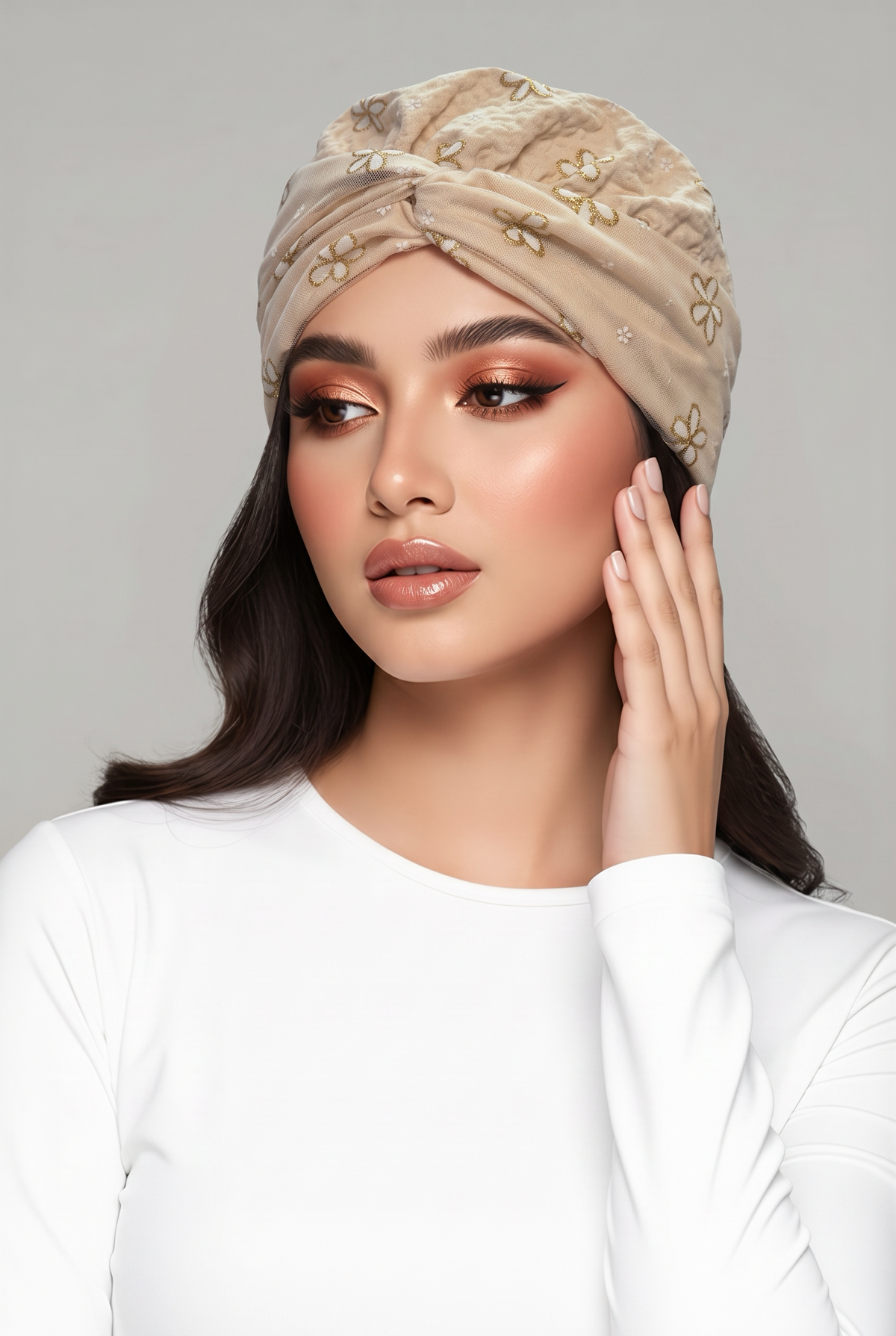 Mash Quilted Turban - Beige