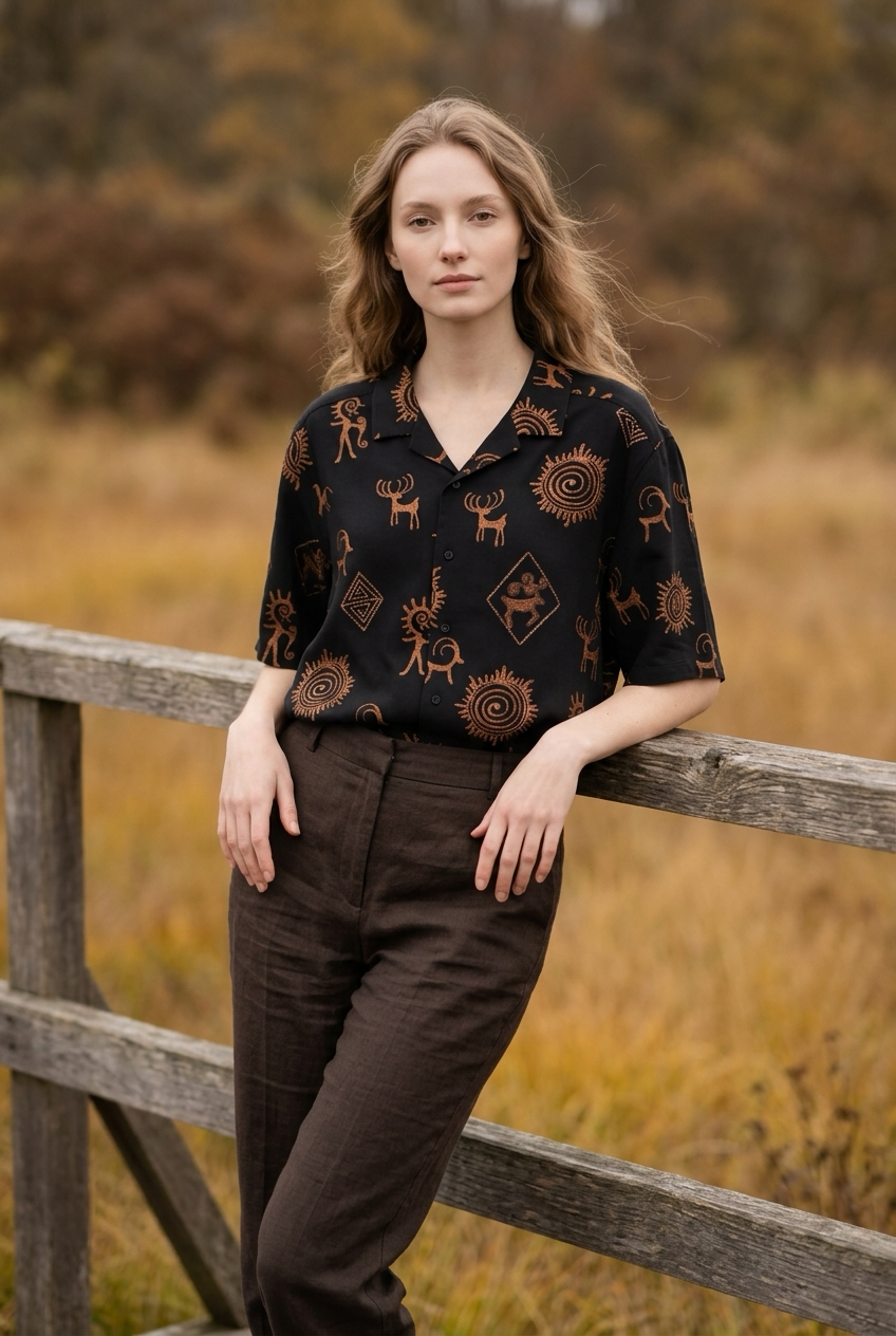 Nomadic Shirt Petroglyphs