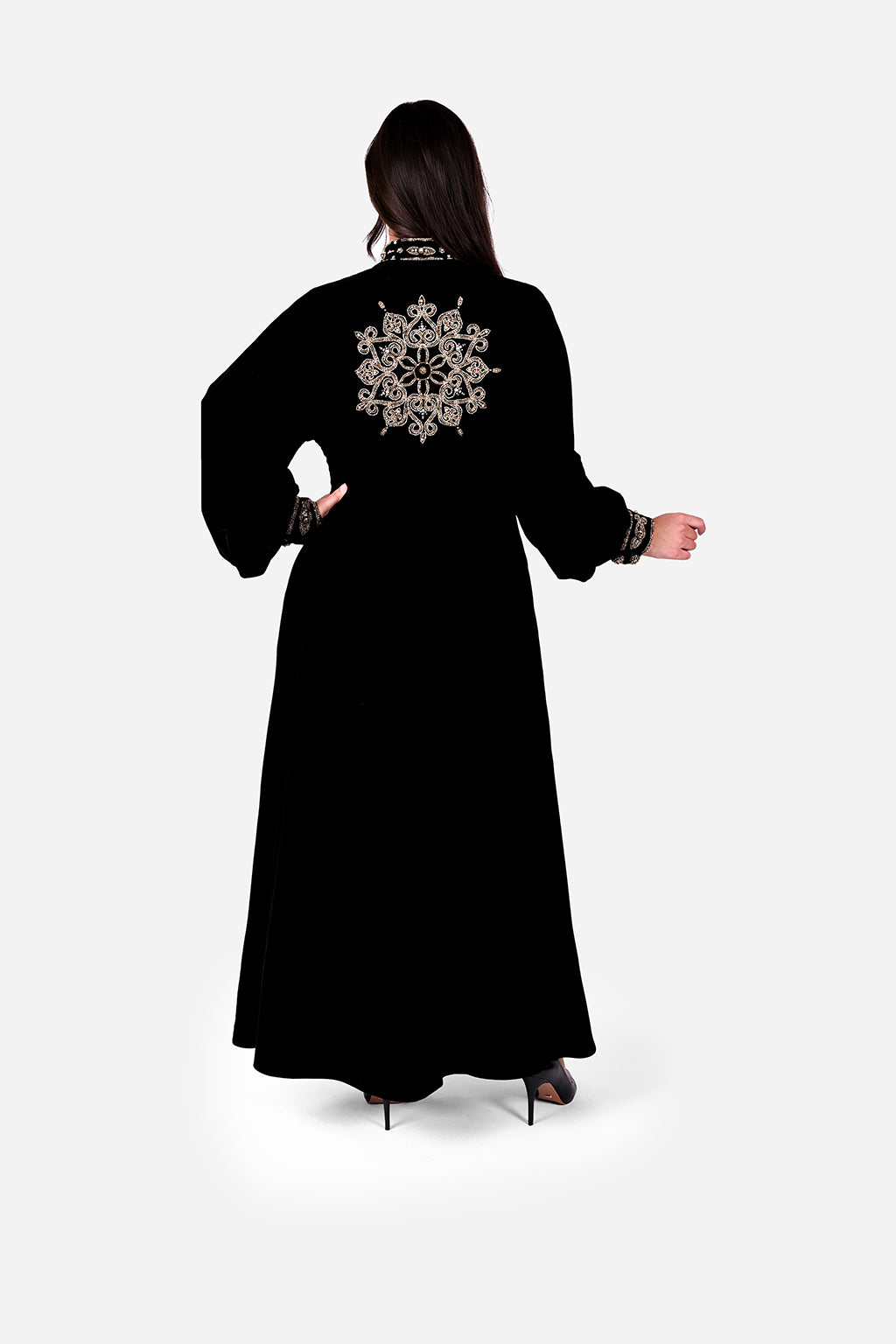Nurshah - Chapan black pattern "Ayzere"
