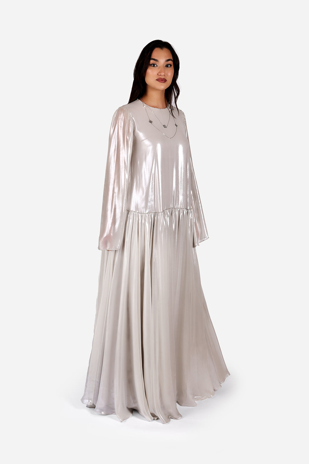 Nurshah - Chiffon dress, gray