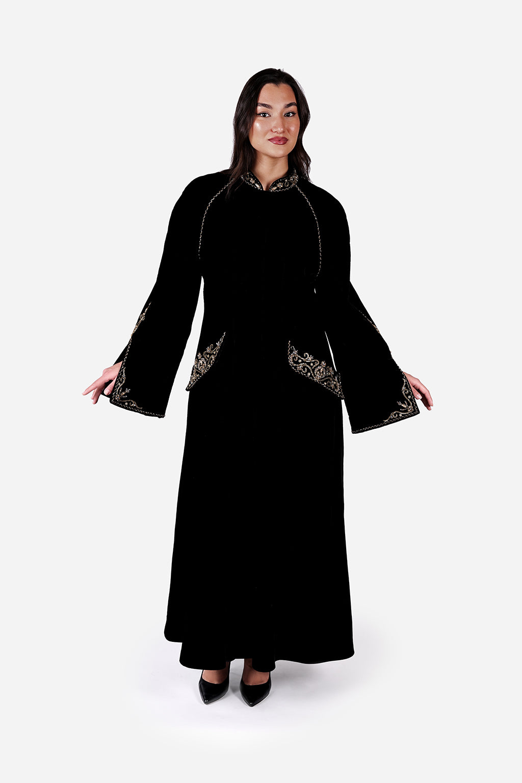 Nurshah - Fitted black chapan "Aylin"