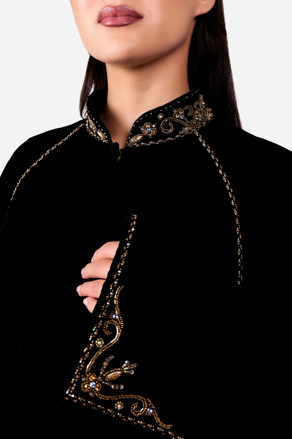 Nurshah - Fitted black chapan "Aylin"