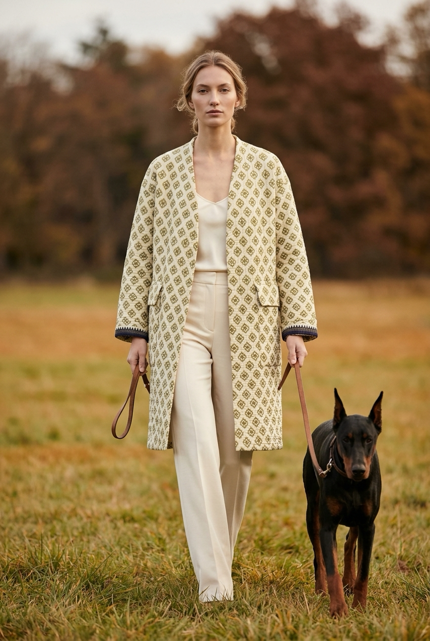 Quilted Shapan Cream
