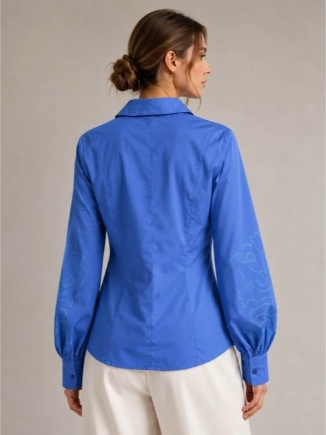 GN-AW Blouse Poplin Blue